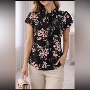 #269 Floral tie top